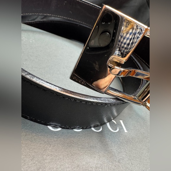 Gucci Silver Buckle with Unbranded Black Belt main image 16